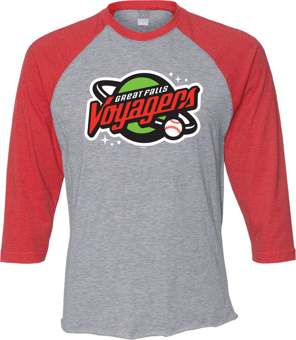 Red 3/4 Raglan Baseball Tee