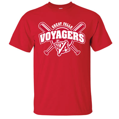 Red Crossed Bats Tee
