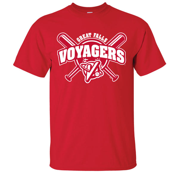 Red Crossed Bats Tee