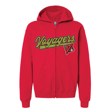 Youth Red Full Zip Hoodie